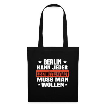 Eisenhüttenstadt - Stoffbeutel - Schwarz - Vorne