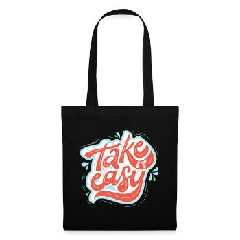 take it easy - Stoffbeutel - Schwarz - Vorne