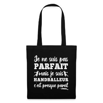 Handballeur pas parfait humour handball cadeau - Sac en tissu - noir - Devant