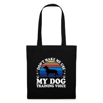 Westfälische Dachsbracke Hundesilhouette Retro Sonne - Stoffbeutel - Schwarz - Vorne
