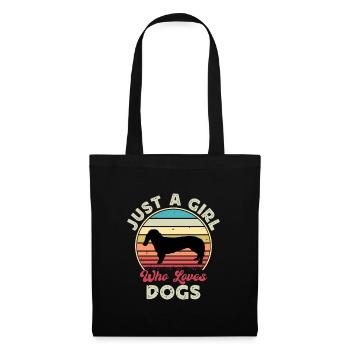 Basset Bleu De Gascogne Dog Silhouette Retro Sun - Tote Bag - black - Front