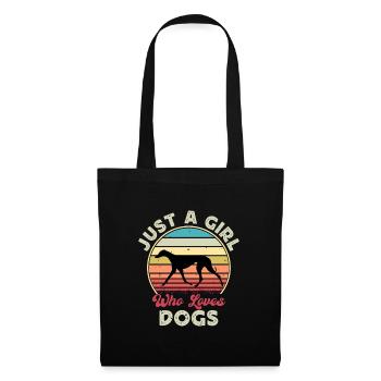 Azawakh Dog Lover Silhouette Vintage Sunset - Sac en tissu - noir - Devant