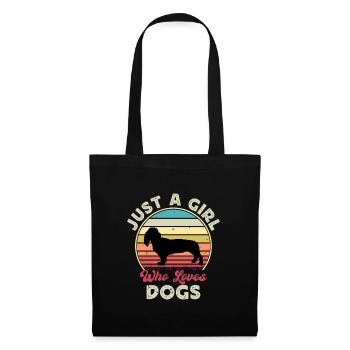 Basset Artesien Normand Dog Silhouette Retro Sun - Tote Bag - black - Front