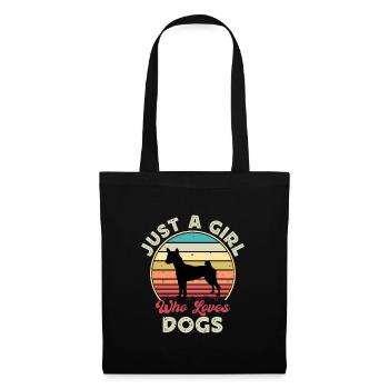 Basenji Hundeliebhaber Silhouette Vintage Sonnenuntergang - Stoffbeutel - Schwarz - Vorne