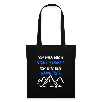 Berggipfel Wanderwege Statement Wandern Wanderer - Stoffbeutel - Schwarz - Vorne