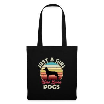 Beauceron Dog Lover Silhouette Vintage Sunset - Tote Bag - black - Front