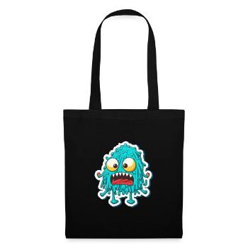 Monstre spaghetti - Sac en tissu - noir - Devant