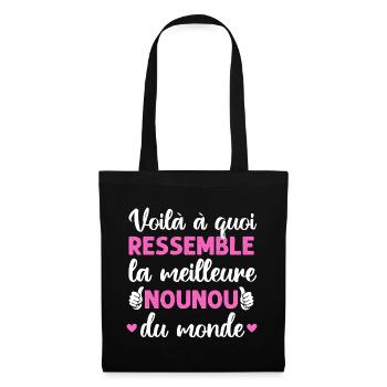 Voilà à quoi ressemble la meilleure nounou cadeau - Sac en tissu - noir - Devant