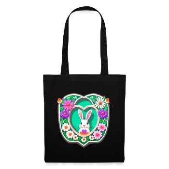 Easter Bunny Easter Bunny Flowers - Tote Bag - black - Front