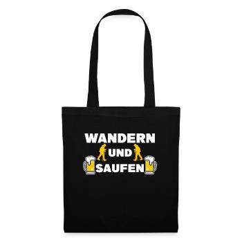 Wanderer Bergwandern Statement Berggipfel Wandern - Stoffbeutel - Schwarz - Vorne