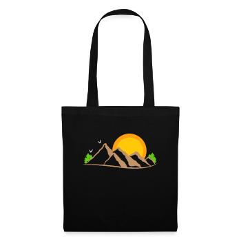 Nature experience Hiking Mountain peaks Nature Mountain hiking - Tote Bag - black - Front