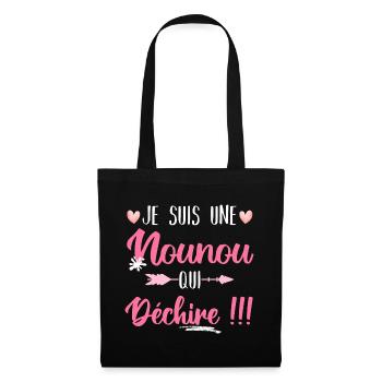 Je suis une nounou qui déchire cadeau nourrice. - Sac en tissu - noir - Devant