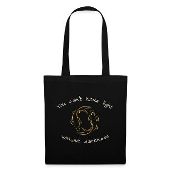 Yin Yang vous ne pouvez pas avoir de lumière sans obscurité - Sac en tissu - noir - Devant