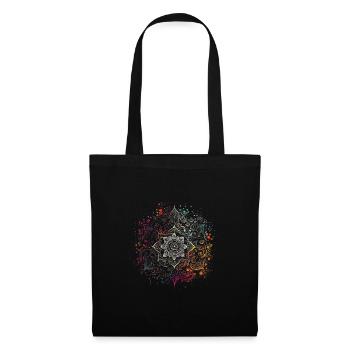Encre d’aérographe colorée Boho Mandala - Sac en tissu - noir - Devant