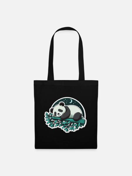 Sleeping Panda - Stoffbeutel - Schwarz