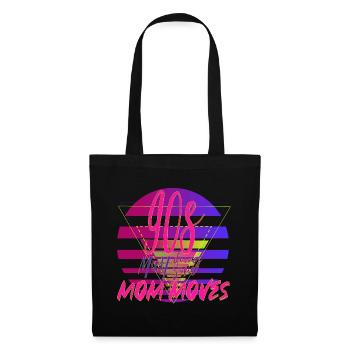 Mom moves des années 90 : Design rétro néon - Sac en tissu - noir - Devant