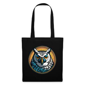 Sagesse Wise Owl - Sac en tissu - noir - Devant