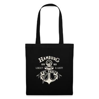 Hambourg St. Pauli Anchor sailor sailor cadeau - Sac en tissu - noir - Devant