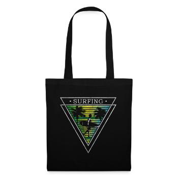 Surfer Meer Windsurfer Cool - Stoffbeutel - Schwarz - Vorne