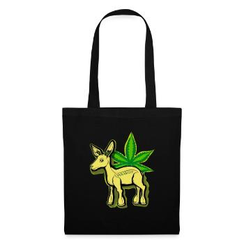 Cannabiche 05 avec typo - Sac en tissu - noir - Devant