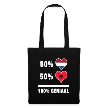 Albanie et Pays-Bas 100% Genius Flag - Sac en tissu - noir - Devant