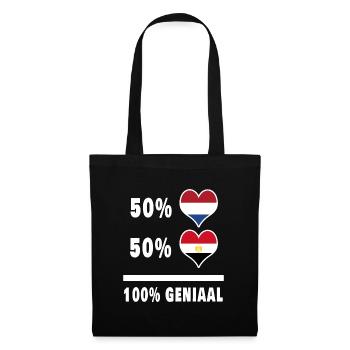 Egypte et Pays-Bas 100% Genius Flag - Sac en tissu - noir - Devant