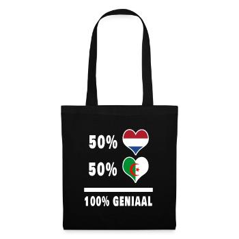 Algeria and the Netherlands 100% Genius Flag - Tote Bag - black - Front