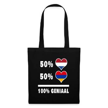 Arménie et Pays-Bas 100% Genius Flag - Sac en tissu - noir - Devant