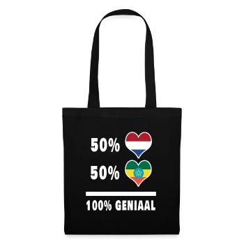 Ethiopia and the Netherlands 100% Genius Flag - Tote Bag - black - Front