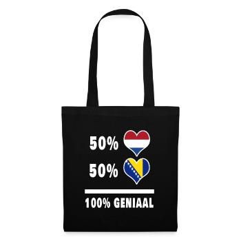 Bosnie et Pays-Bas 100% Genius Flag - Sac en tissu - noir - Devant