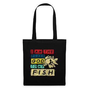 Aquarium Aquarianer Algen Goldfisch - Stoffbeutel - Schwarz - Vorne