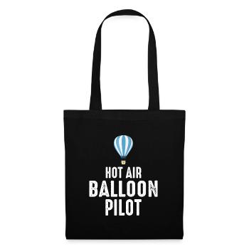Montgolfière Montgolfière Pilote de montgolfière - Sac en tissu - noir - Devant