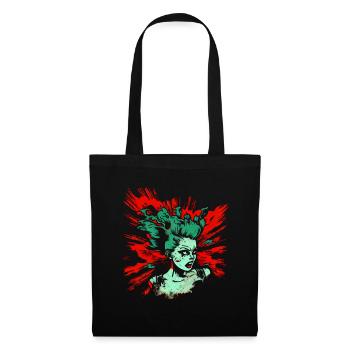 Cool Psychobilly Comic Design - Green Woman - Sac en tissu - noir - Devant