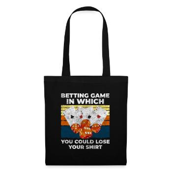 Jeu de cartes Jeu de Blackjack Coeur - Sac en tissu - noir - Devant