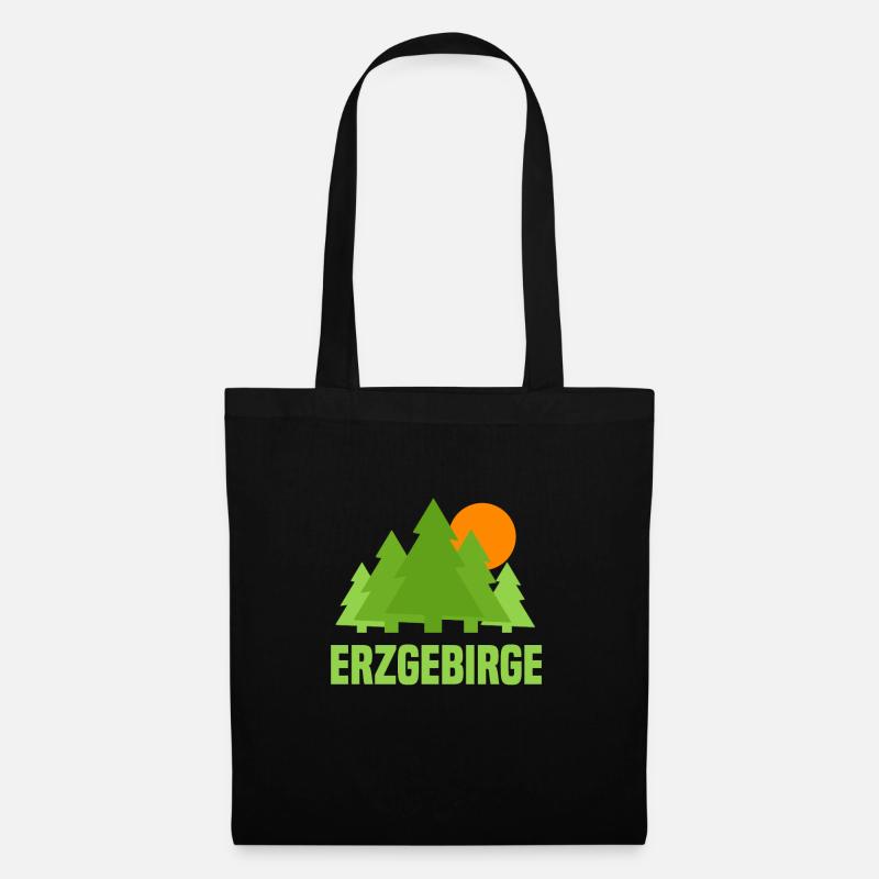 Erzgebirge - Stoffbeutel - Schwarz