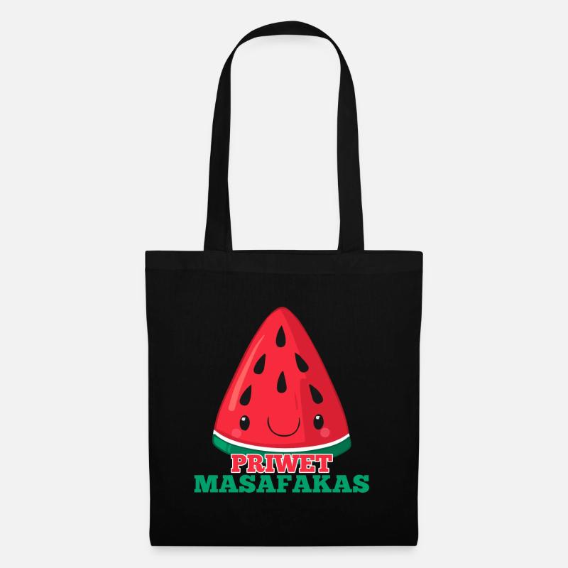 Priwet Masafakas Wassermelone Geschenk - Stoffbeutel - Schwarz