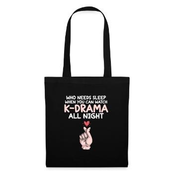 K-Drama K-Pop Serien Design - Stoffbeutel - Schwarz - Vorne