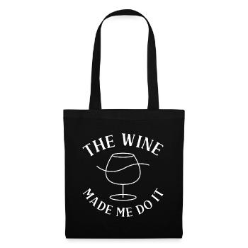 Le vin m’a fait le faire - Sac en tissu - noir - Devant