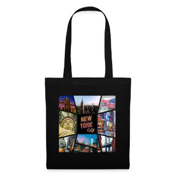 New York City USA America City Skyline Collage - Tote Bag - black - Front