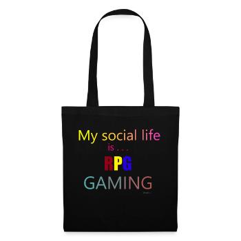 My Social Life is... - Stoffbeutel - Schwarz - Vorne