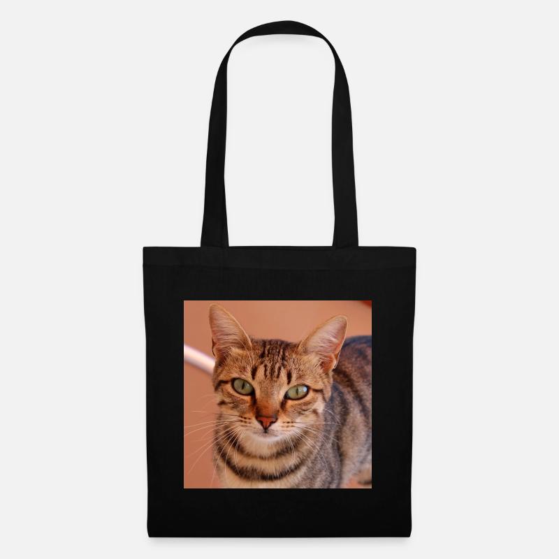 Chat chaton affiche chat carré affiche - Sac en tissu - noir