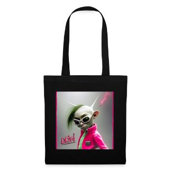 Punk Alien Neon-Jacke – Punkiger Alien 01 - Stoffbeutel - Schwarz - Vorne