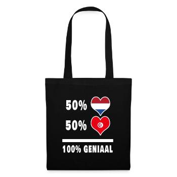 Tunisia and the Netherlands 100% Genius flag - Tote Bag - black - Front