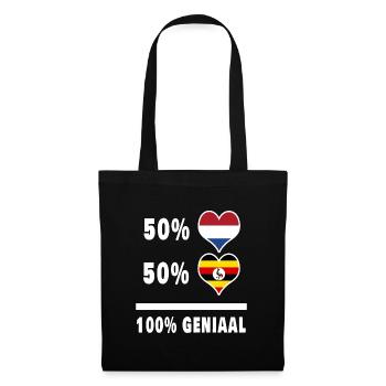 Uganda and the Netherlands 100% Genius flag - Tote Bag - black - Front