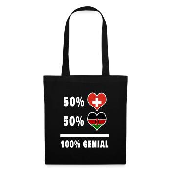 Kenya and Switzerland 100% Genial Flag - Tote Bag - black - Front