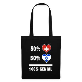Israël et Suisse 100% Awesome Flag - Sac en tissu - noir - Devant