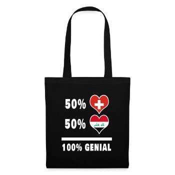 Iraq and Switzerland 100% Awesome Flag - Tote Bag - black - Front