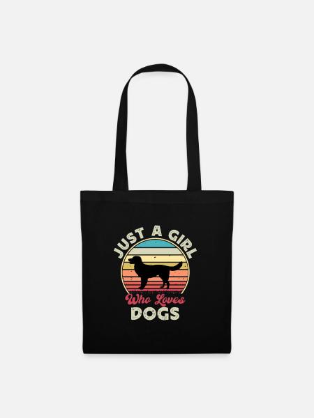 Deutsch Langhaar Vorstehhund Silhouette Retro - Stoffbeutel - Schwarz