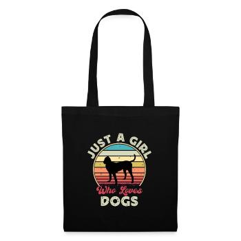 Gascon Saintongeois Dog Silhouette Retro Sunset - Sac en tissu - noir - Devant