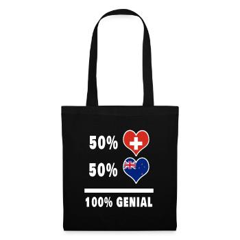 Nouvelle-Zélande et Suisse 100% Awesome Flag - Sac en tissu - noir - Devant